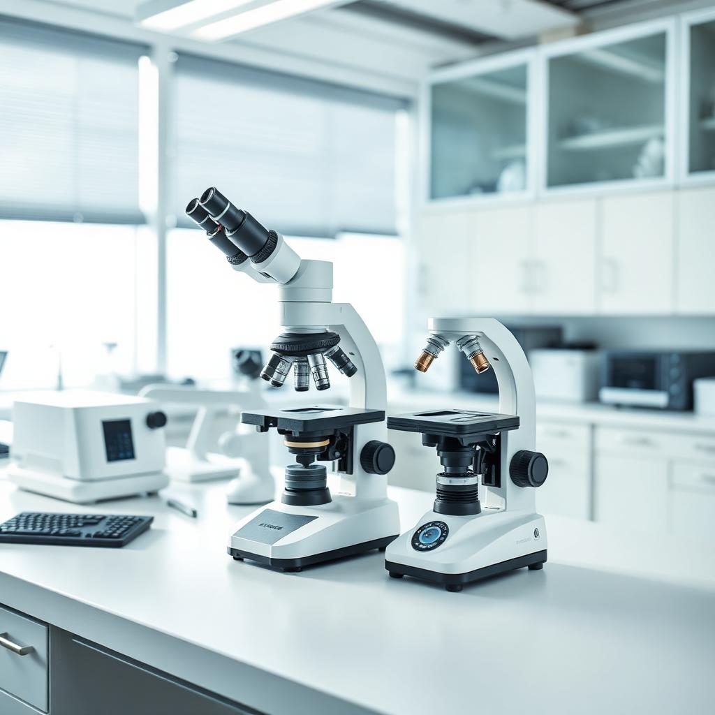 Microscop în laborator